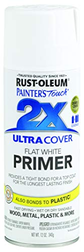Rust-Oleum 249058 Painter's Touch 2X Ultra Cover, 12 Oz, Flat White Primer