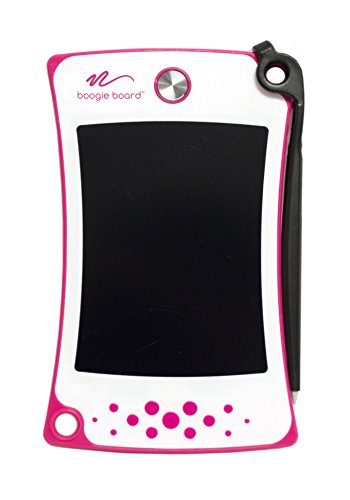 Boogie Board Jot Pocket Writing Tablet - Includes Small 4.5 in LCD Writing Tablet, Instant Erase, Stylus Pen and Built-in Kickstand, Pink