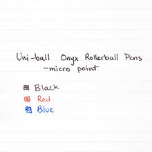 Load image into Gallery viewer, uni-ball ONYX Rollerball Pen, Micro Point (0.5mm), Blue, 12 Count (60041)
