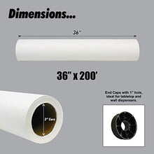 Load image into Gallery viewer, White Kraft Paper Roll | 36&quot; x 200&#39; (2400&quot;) | Best Craft Paper for Wall Art, Bulletin Board, Table Runner, Gift Wrapping, Painting, and Packing | Made in USA
