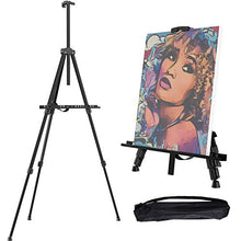 Load image into Gallery viewer, Gotideal 66&quot; Artist Easel Stand, Extra Thick Aluminum Metal Tripod Display Easel Field Easel with Carrying Bag for Floor/Table-Top Drawing and Displaying Adjustable Height from 21&quot; to 66&quot; Art Supplies
