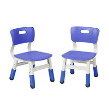 Load image into Gallery viewer, ECR4Kids Resin Adjustable Classroom Chairs, Plastic Indoor Kids Seating for Schools, Daycares, Homes, Adjustable Seat Height, Cornflower Blue (2-Pack)
