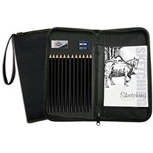Load image into Gallery viewer, Drawing and Sketching Pencil Set In Zippered Carrying Case
