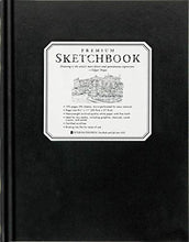 Load image into Gallery viewer, Premium Black Sketchbook - Large (8-1/2 inch x 11 inch, Micro-Perforated Pages)

