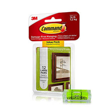 Load image into Gallery viewer, Command Picture Hanging Kit| 3m Damage-Free Strips &amp; Leveler| 12-Pair | Perfect for Hanging Small &amp; Large Frames, Photos, Pictures, Posters on Walls/Drywalls | No Nail/Hook Damage (12)
