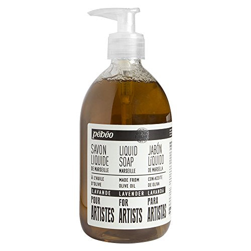 Pebeo Marseille Soaps for Artists, Olive Oil Liquid Soap, 500 ml - Lavender