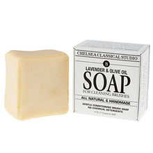 Load image into Gallery viewer, Chelsea Classical Studio Lavender &amp; Olive Oil Soap - All Natural &amp; Handmade Used For Cleaning Brushes Gentle Conditioning Brush Soap

