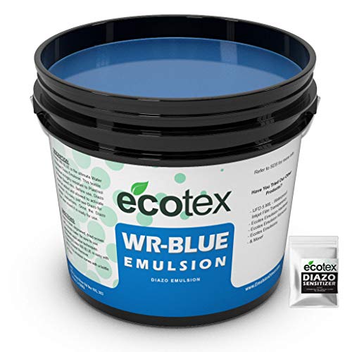 Ecotex WR-Blue Water Resistant Textile Diazo Screen Printing Emulsion Gallon - 128 oz.