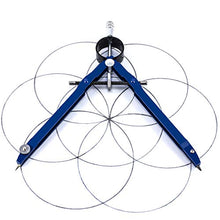 Load image into Gallery viewer, Offizeus Professional Compass for Geometry with Extra Lead Refills - Makes 10 Inch Circle - Math Compass, Drawing Compass - Metal Precision Bow Compass with Lock - for Drafting, School, Woodworking

