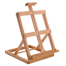 Load image into Gallery viewer, U.S. Art Supply Venice Heavy Duty Tabletop Wooden H-Frame Studio Easel - Artists Adjustable Beechwood Painting and Display Easel, Holds Up To 23&quot; Canvas, Portable Sturdy Table Desktop Holder Stand
