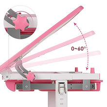 Load image into Gallery viewer, POTBY Kids Desk and Chair Set, Height Adjustable Children Study Table Students Interactive Workstation, with Wood Tiltable Anti-Reflective Tabletop and Pull-Out Drawer for School Boys &amp; Girls (Pink)
