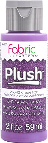 Fabric Creations 3-D Plush Fabric Paint, 2 oz, Grape Fizz