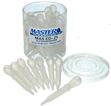 Load image into Gallery viewer, Master Airbrush Brand 25 Pipette Eyedroppers for Liquid Transfer and Airbrush Paint
