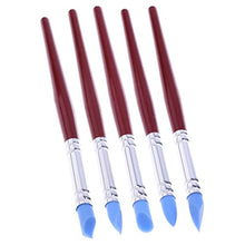 Load image into Gallery viewer, Meta-U 5 Pcs Clay Color Sculpting Shapers – Flexible Rubber Tip Shaping Pen Wipe Out Painting Brushes Carving Tools

