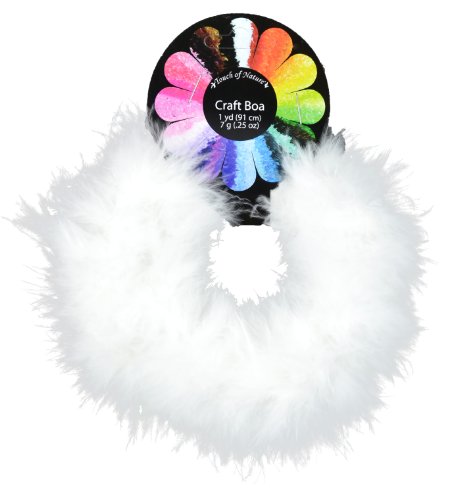 Touch of Nature 36850 1-Piece Feather Marabou Craft Boa for Arts and Crafts, 1-Yard, White