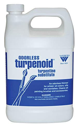 Weber Odorless Turpenoid, Artist Paint Thinner and Cleaner, 946ml (36 Fl Oz) Bottle, 1 Each