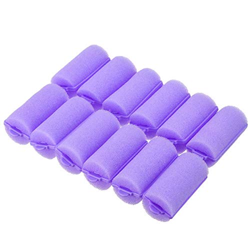 36 Pieces Foam Sponge Hair Rollers - Soft Sleeping Hair Curlers Flexible Hair Styling Curlers Sponge Curlers for Hair Styling (Purple)
