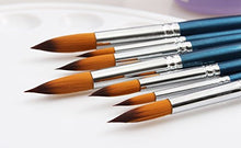 Load image into Gallery viewer, Artist Round Paint Brushes - Professional Quality Golden Nylon, Long Handle, Round Paint Brush Set - Ideal for Watercolor Painting and Equally Useful for Acrylic Painting, Gouache and Oil Painting.
