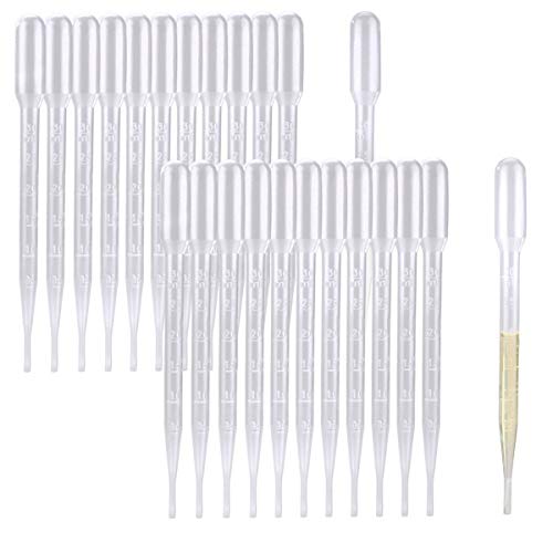 moveland 200PCS 3ml Disposable Plastic Transfer Pipettes, Calibrated Dropper Suitable for Essential Oils & Science Laboratory