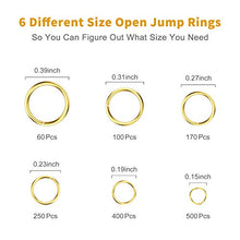 Load image into Gallery viewer, 1500 Pieces Jump Rings with Lobster Clasps and Jewelry Pliers for Jewelry Making Supplies Findings and Necklace Earring Repair (Gold)

