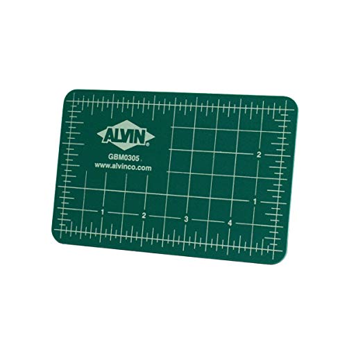 Alvin, GBM Series Professional Self-Healing Cutting Mat, Green/Black Double-Sided, Rotary Cutting Board for Crafts, Sewing, Fabric - 3.5 x 5.5 inches
