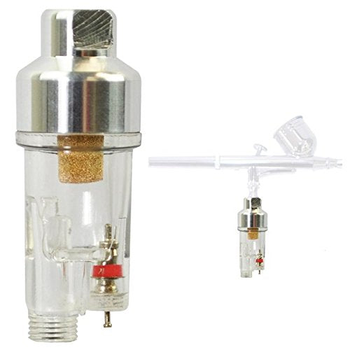 Master Airbrush Premium Airbrush In-Line Mini Air Filter and Water Trap (Connects directly onto airbrushes and hoses with 1/8