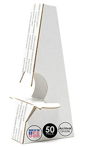 Golden State Art Easel Back Self Stick Double Wing, Archival Quality Acid-Free, 5 Inch, Display Your Signs, Crafts, Pictures, Art, Prints. Easy and Quick Application. (Pack of 50) White