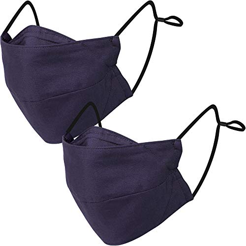 BASE CAMP Reusable Cloth Face Masks 100% Cotton Washable Adjustable Breathable Fabric Mask with Filter Pocket