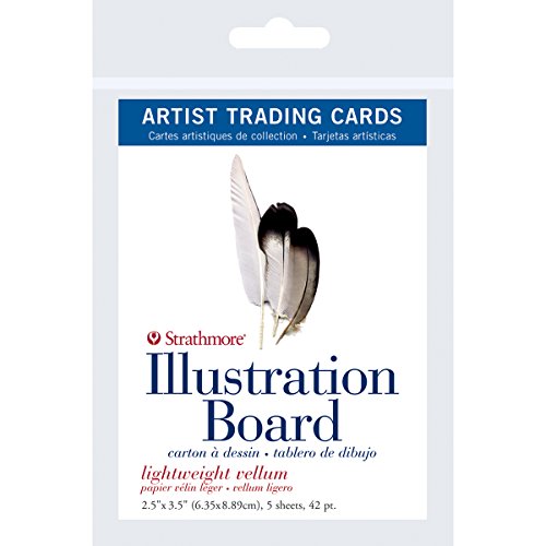 Strathmore 105-907 500 Series Illustration Board Artist Trading Cards, Lightweight Vellum, 2.5