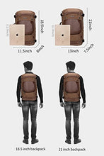 Load image into Gallery viewer, WITZMAN Men Travel Backpack Canvas Rucksack Vintage Duffel Bag A2021 (21 inch Brown)
