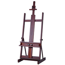 Load image into Gallery viewer, MEEDEN Walnut Large H- Frame Studio Easel, Solid Beech Wood Easel for Heavy Duty, Adjustable Floor Easel, for Acrylic, Watercolor, Oil Painting, Doing Pastel, Portrait Work, Hold Canvas up to 77&quot;
