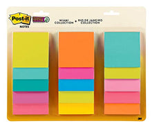 Load image into Gallery viewer, Post-it Super Sticky Notes, 3x3 in, 15 Pads, 2x the Sticking Power, Miami and Rio de Janeiro Collection, Bright Neon Colors (Orange, Pink, Blue, Green, Yellow), Recyclable (654-15SSMULTI2)
