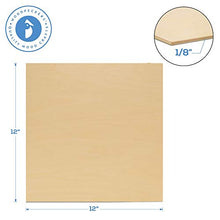 Load image into Gallery viewer, Baltic Birch Plywood, 3 mm 1/8 x 12 x 12 Inch Craft Wood, Box of 8 B/BB Grade Baltic Birch Sheets, Perfect for Laser, CNC Cutting and Wood Burning, by Woodpeckers

