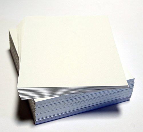 topseller100, Pack of 50 Sheets 8x10 Uncut matboard/mat Boards (White)