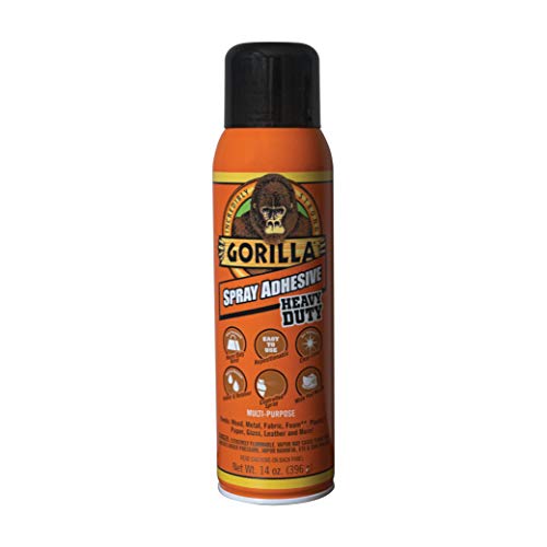 Gorilla 6301502 Spray Adhesive 14oz, 1-Pack, Clear