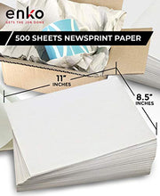 Load image into Gallery viewer, enKo - Newsprint Drawing/Sketch/Packing/Moving Paper Sheets (500 Sheets, 8.5 x 11 Inch)
