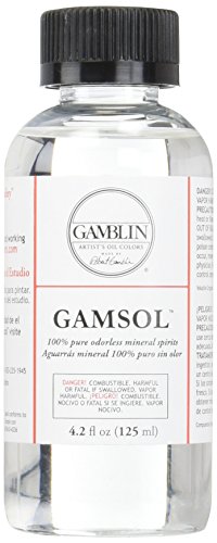 Gamblin Gamsol Odorless Mineral Spirits Bottle, 4.2oz