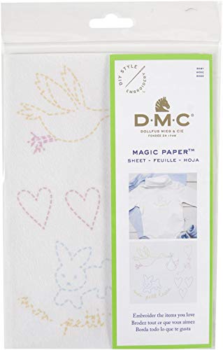 DMC Magic Paper Pre-Printed Needlework Designs-Birth - Embroidery