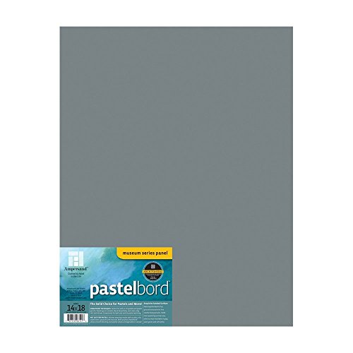 Ampersand Museum Series Pastelbord for Pastels, Charcoal, Pencils and Ink, Gray, 1/8 Inch Depth, 14X18 Inch (PB14)