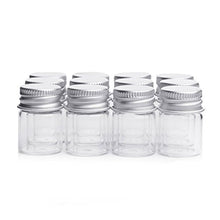 Load image into Gallery viewer, lasenersm 10Pcs/5ML Empty Sample Glass Bottles Jars Vials Case Container with Screw Caps,Transparent
