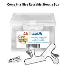 Load image into Gallery viewer, Heavy Duty Chip Bag Clips - LEYOSOV Chip Clips 9 Pack, with 3 Pack Magnetic Clips, Perfect for Air Tight Seal Food Bags and Chip Bags

