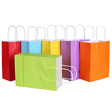 Load image into Gallery viewer, 24 Pieces Kraft Paper Party Favor Gift Bags with Handle Assorted Colors (Rainbow)
