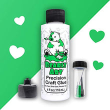 Load image into Gallery viewer, Bearly Art Precision Craft Glue - The Original - 4fl oz - Tip Kit Included - Dries Clear - Metal Tip - Wrinkle Resistant - Flexible and Crack Resistant - Strong Hold Adhesive - Made in USA
