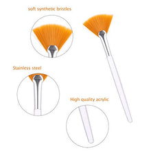 Load image into Gallery viewer, CEREALY 12 Pack Fan Soft Brushes Facial Brushes Makeup Beauty Fan Brush Acid Applicator for Glycolic Peel Masques
