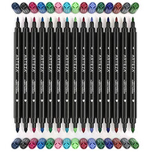 Load image into Gallery viewer, Arteza Fabric Markers, Set of 30 Assorted Colors, Permanent and Machine Washable Ink Ideal for Coloring Jeans, T-Shirts, Sneakers, Backpacks, Jackets, and More
