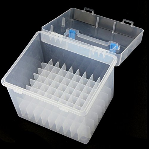 Chris.W Clear 80 Slot Plastic Carrying Marker Case Holder Storage Organizer Box for Paint Sketch Markers--Fits for Markers Pen from 15mm to 18mm Diameter