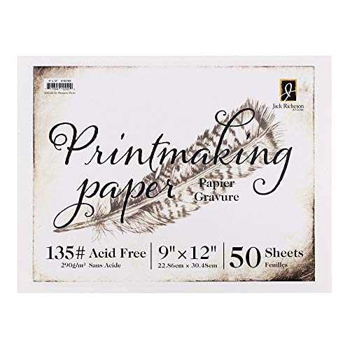 Richeson Printmaking Paper, 135# 9x12 inches, 50 Sheets (100768)