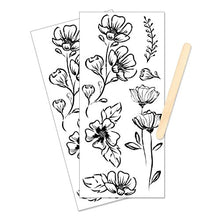 Load image into Gallery viewer, Faber-Castell Mixed Media Transfers - 20 Hand Illustrated Rub-On Transfer Designs (Flowers)
