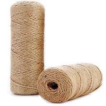 Load image into Gallery viewer, 984 Ft Natural Jute Twine String Thin Ribbon Hemp Twine for Craft Plant Gift Wrapping Christmas Handmade Arts Decoration Packing String Home decor (3Pcs328 Ft (100M))
