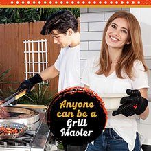 Load image into Gallery viewer, Grill Heat Aid BBQ Gloves Heat Resistant 1,472℉ Extreme. Dexterity in Kitchen to Handle Cooking Hot Food in Oven, Cast Iron, Pizza, Baking, Barbecue, Smoker &amp; Camping. Fireproof Use for Men &amp; Women
